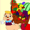 Kid's coloring: More fruits