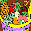 Fruits in a basket coloring