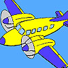 High flying  plane coloring